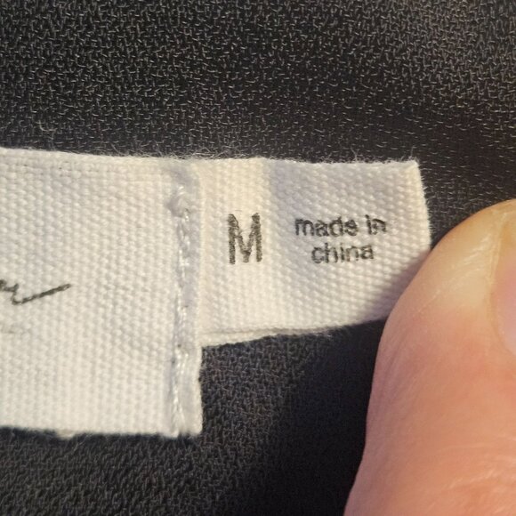 All In Favor Women Black M Mini Dress Milkmaid Puff Sleeve Coquette Whimsygoth - Picture 5 of 10